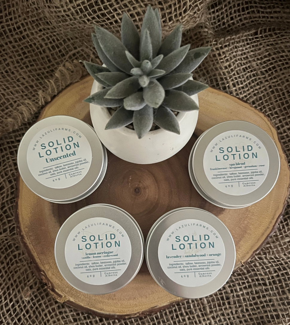 Solid Tallow Lotion Bar - Lavender Sandalwood Sweet Orange