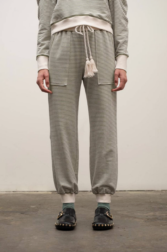 Jillian Striped Puff Sleeve Contrast Set