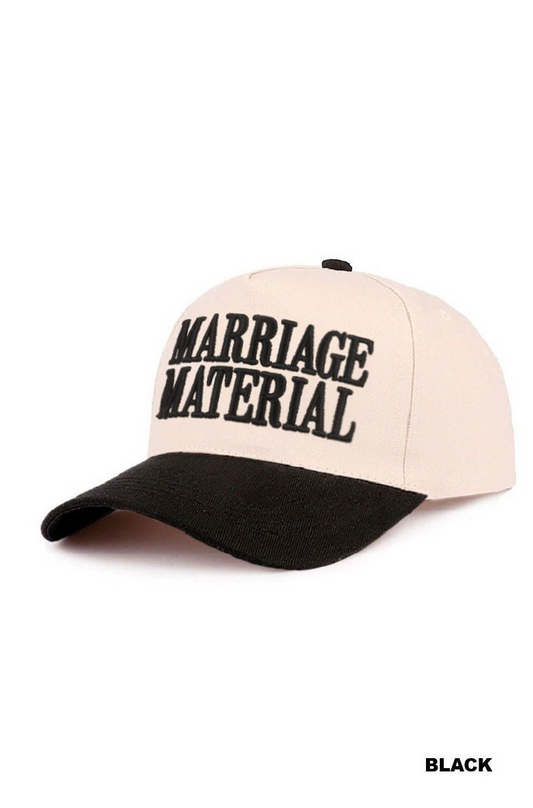 Baseball Cap- Marriage Material - Black