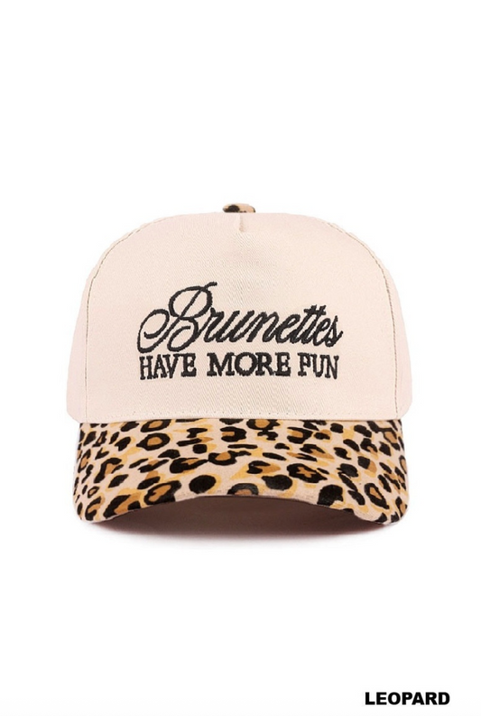 Baseball Cap- Brunettes- Leopard