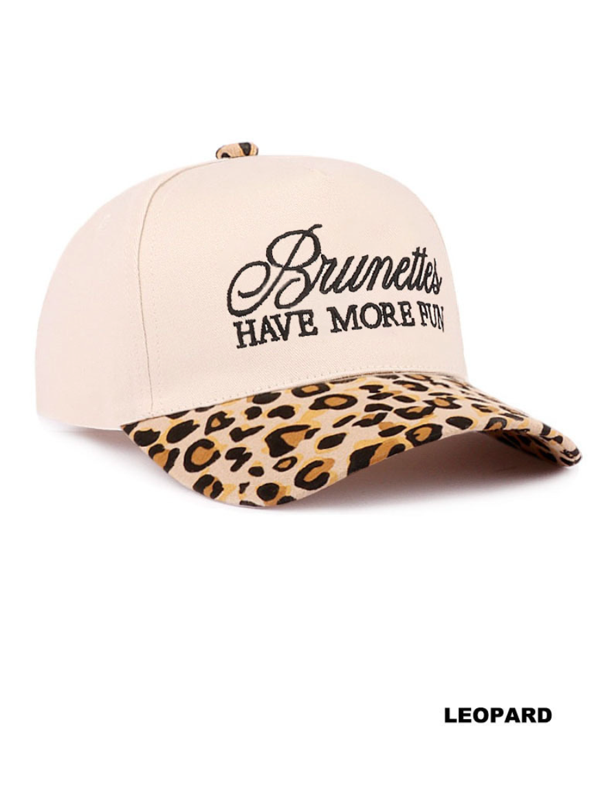 Baseball Cap- Brunettes- Leopard