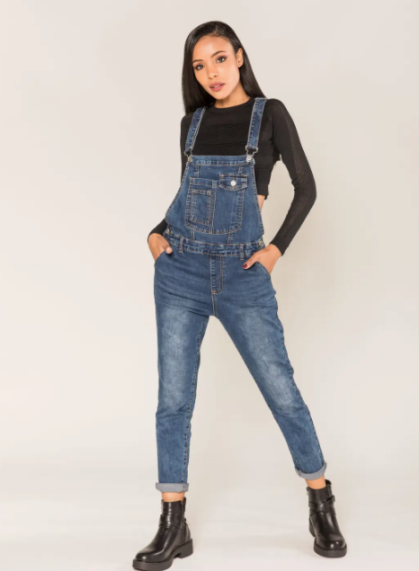 Candice Boyfriend Jean Denim Overalls