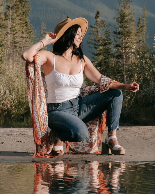 Raya Ruched Cropped Cami- White