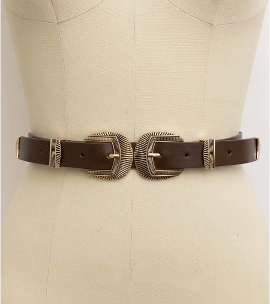 Double Buckle Western Belt (Available in 3 colors)