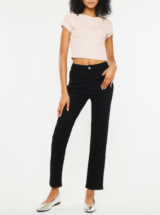 KanCan Molly Straight Jean- Black
