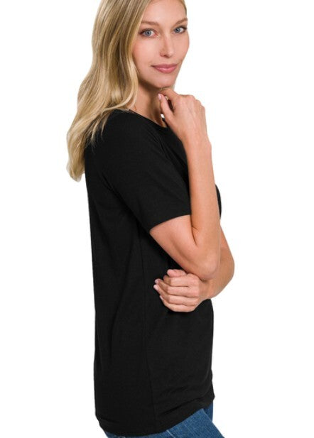 Ambreen Basic Tee- Black