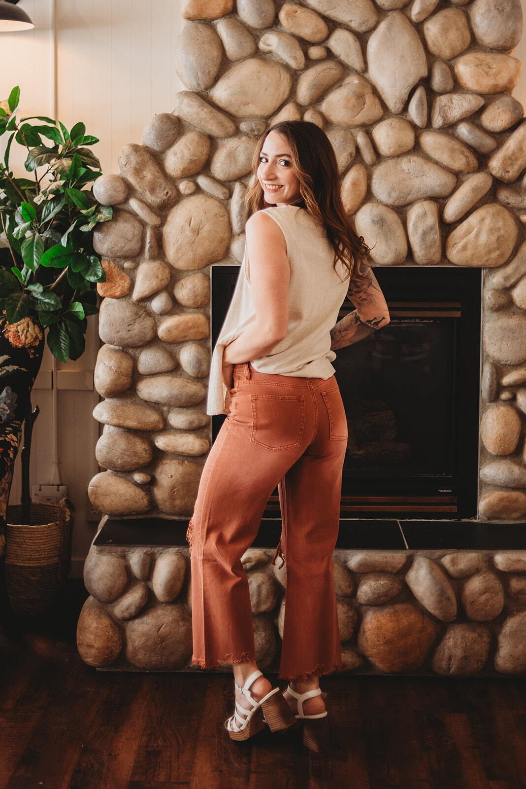 Rachel Vintage Jean- Rust