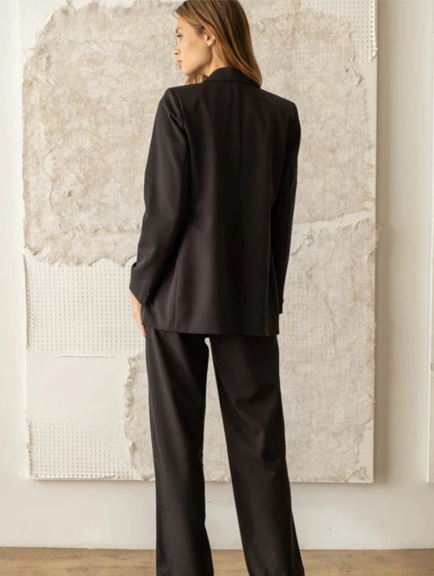 Amy Long Sleeve Blazer - Black