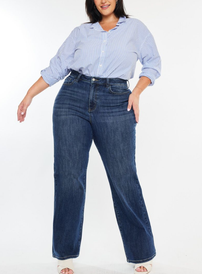 KanCan Amber High Rise Wide Leg - Plus