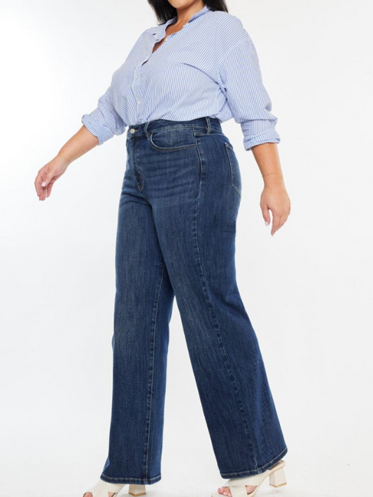 KanCan Amber High Rise Wide Leg - Plus