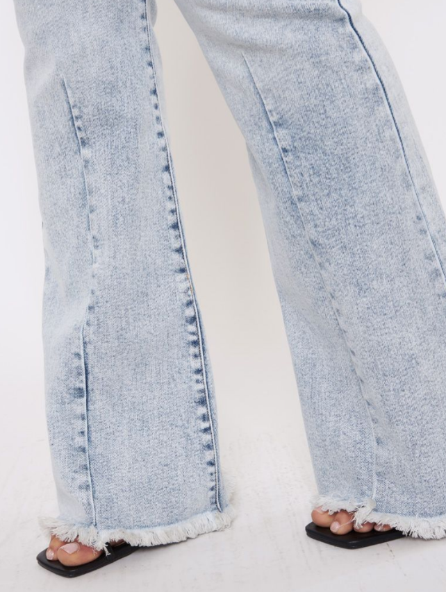 KanCan Anna High Rise Acid Wash Flare - Plus