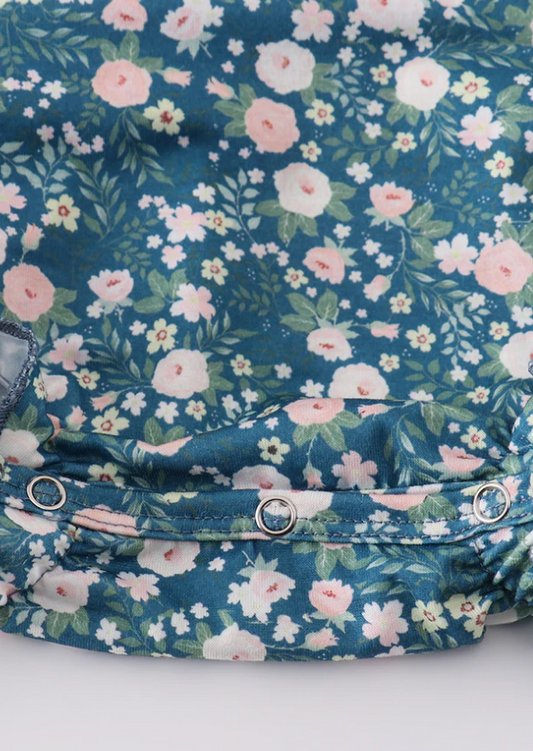Green Floral Bunny Bloomer