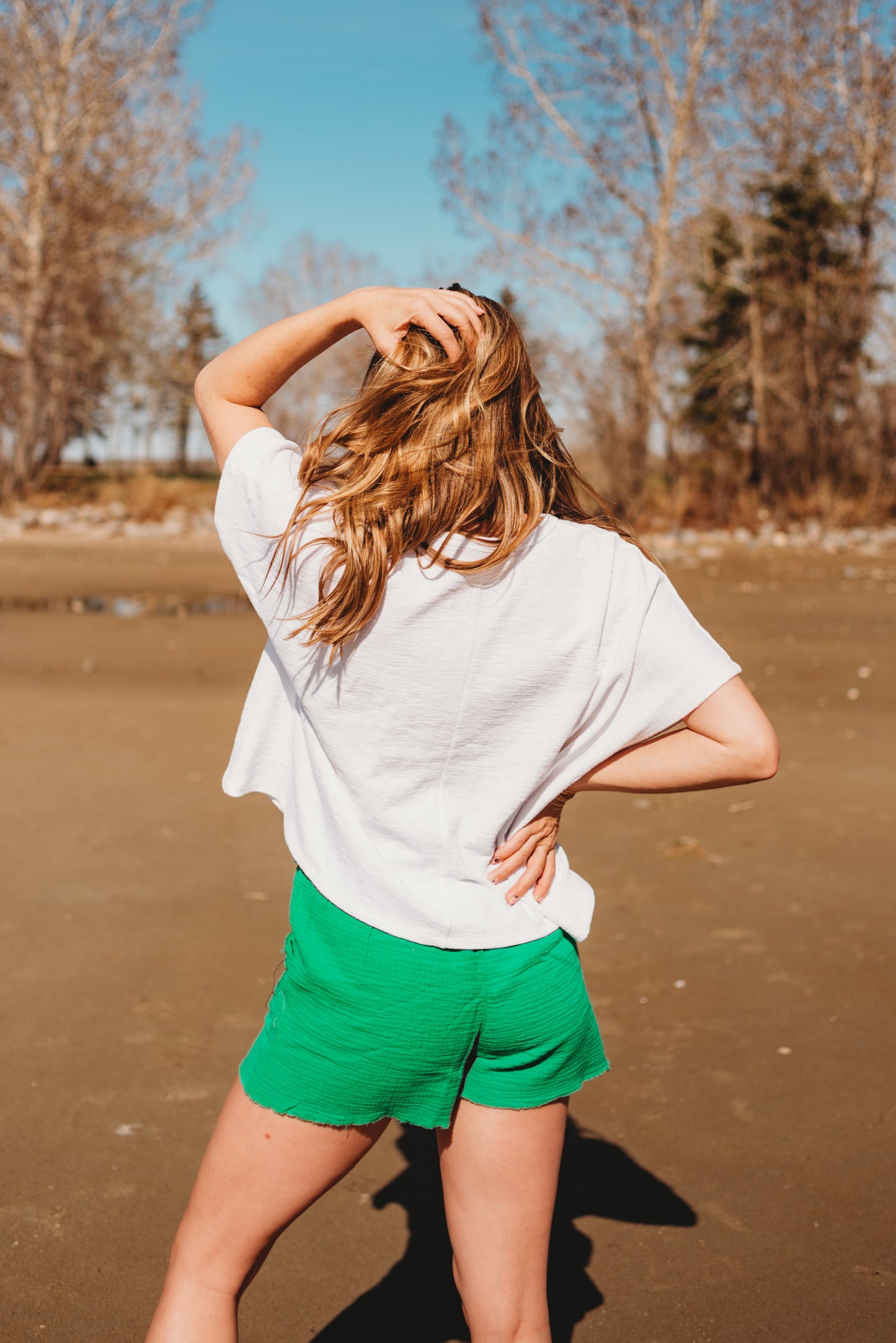 Eden Double Gauze Shorts - Green