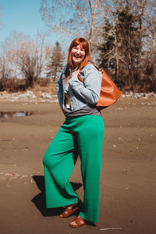 Julianne Viscose Sweater Pants - Green