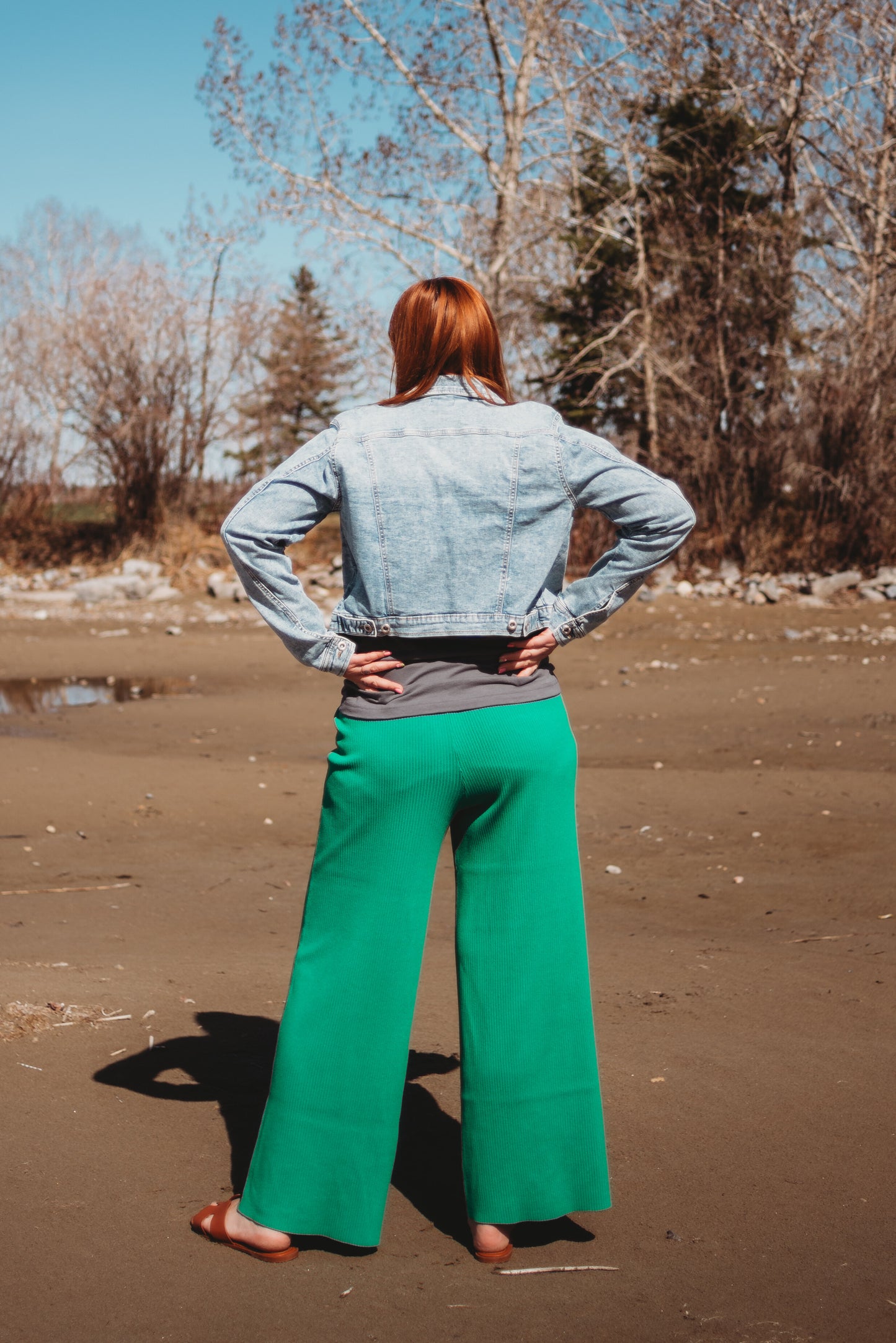 Julianne Viscose Sweater Pants - Green