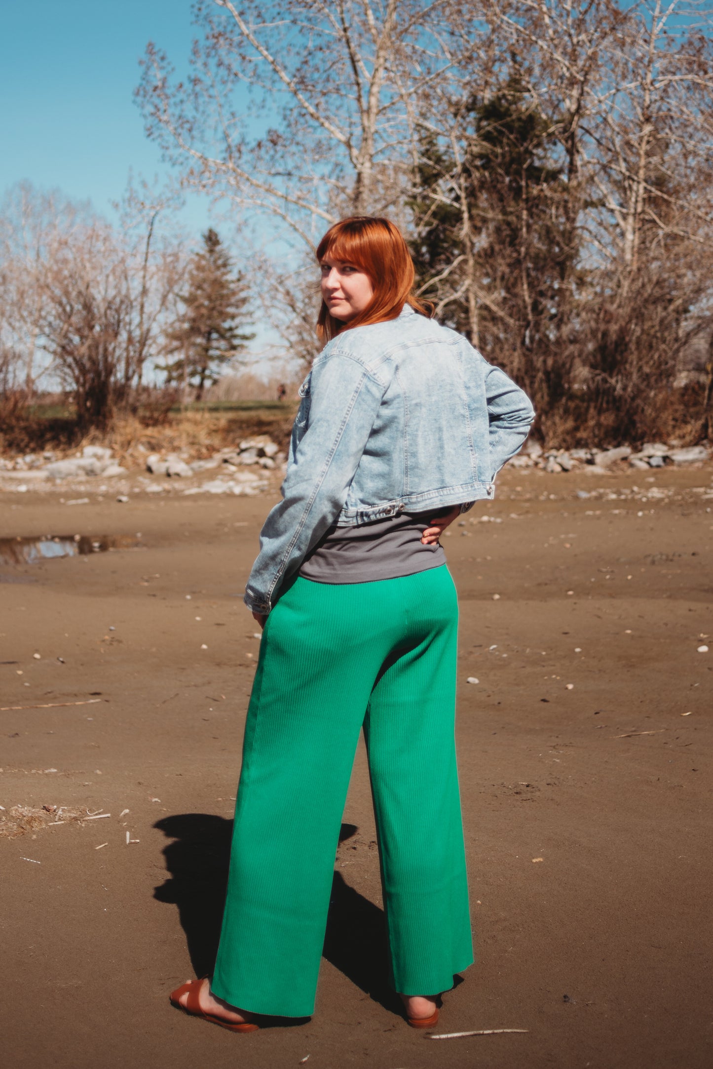 Julianne Viscose Sweater Pants - Green