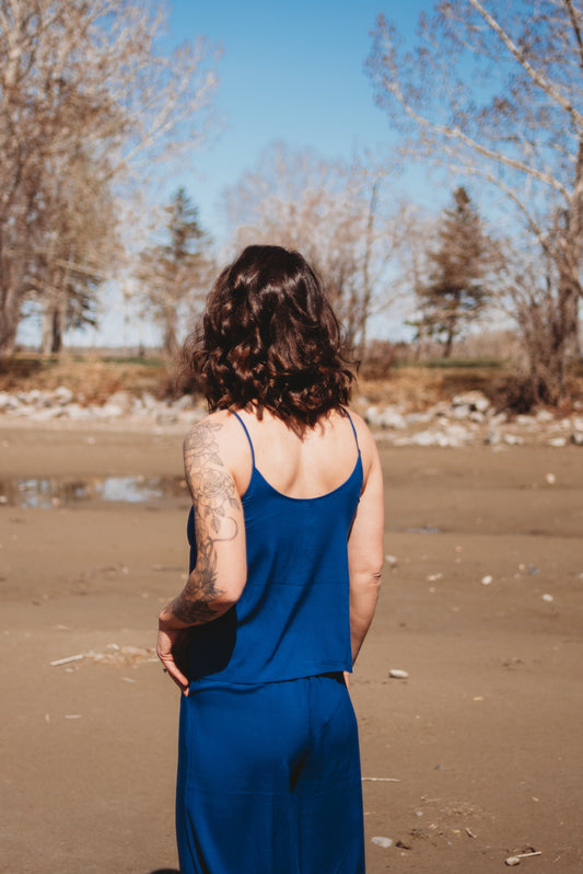 Jody Relaxed Cami Top - LT Navy