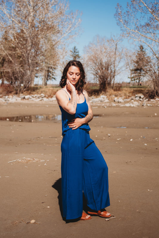 Jody Relaxed Wide Leg - LT Navy