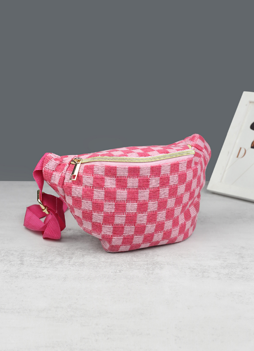 Woven Checkered Crossbody