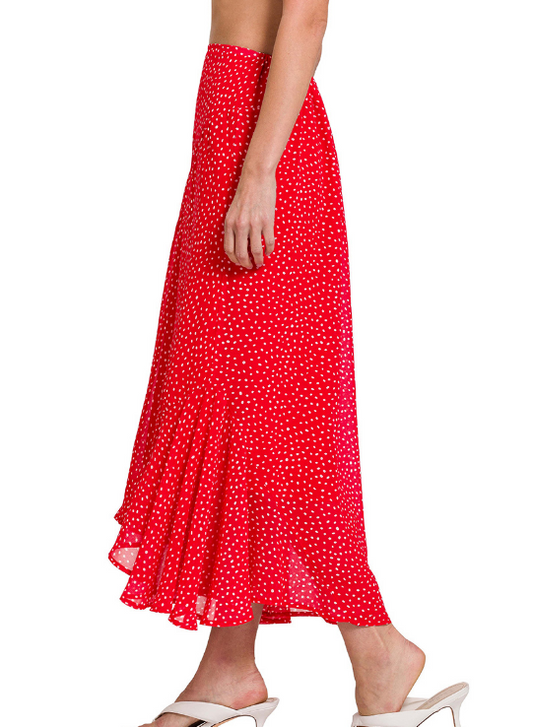 Jesenia Polka Dot Maxi Skirt
