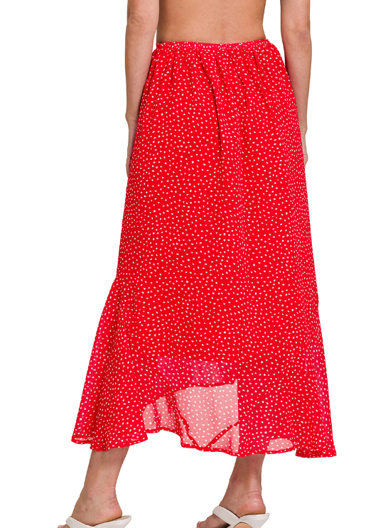 Jesenia Polka Dot Maxi Skirt