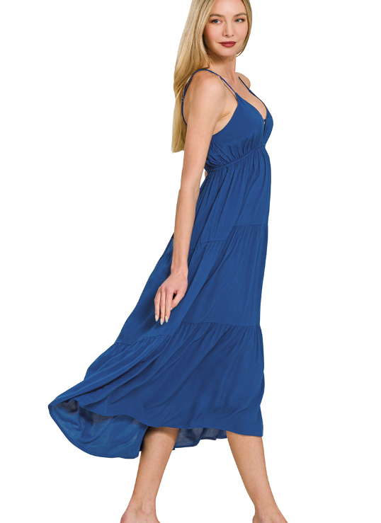 Melanie Sweetheart Dress- Navy