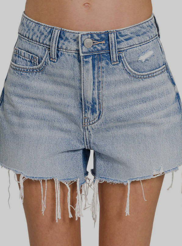 Ginny Distressed Denim Shorts