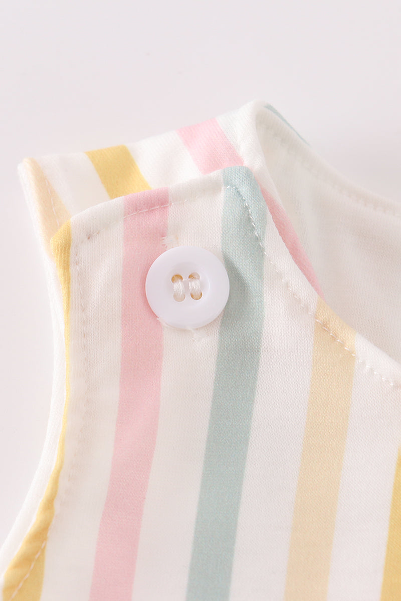 Kids - Rainbow Stripe Pocket Romper