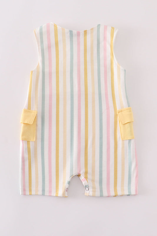 Kids - Rainbow Stripe Pocket Romper