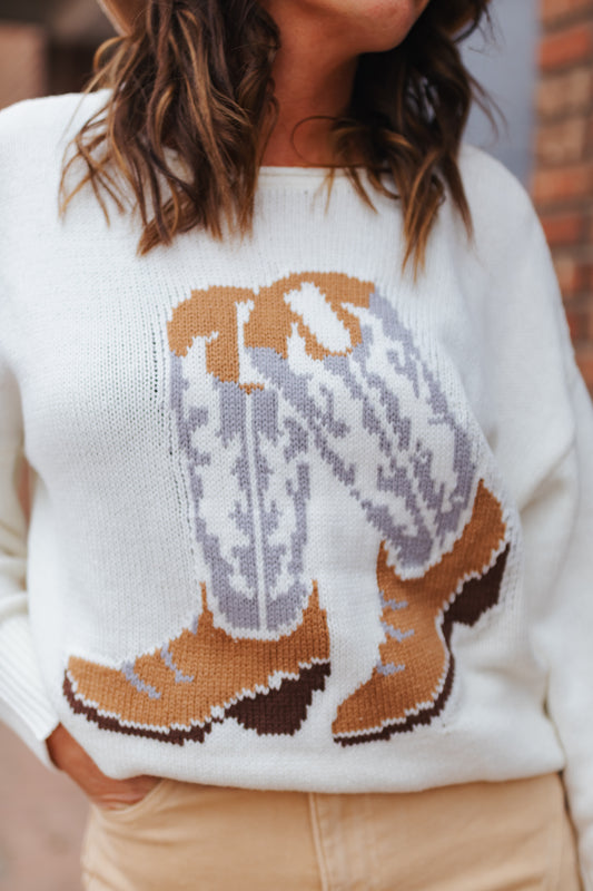 Angelica Westen Boot Knit Sweater