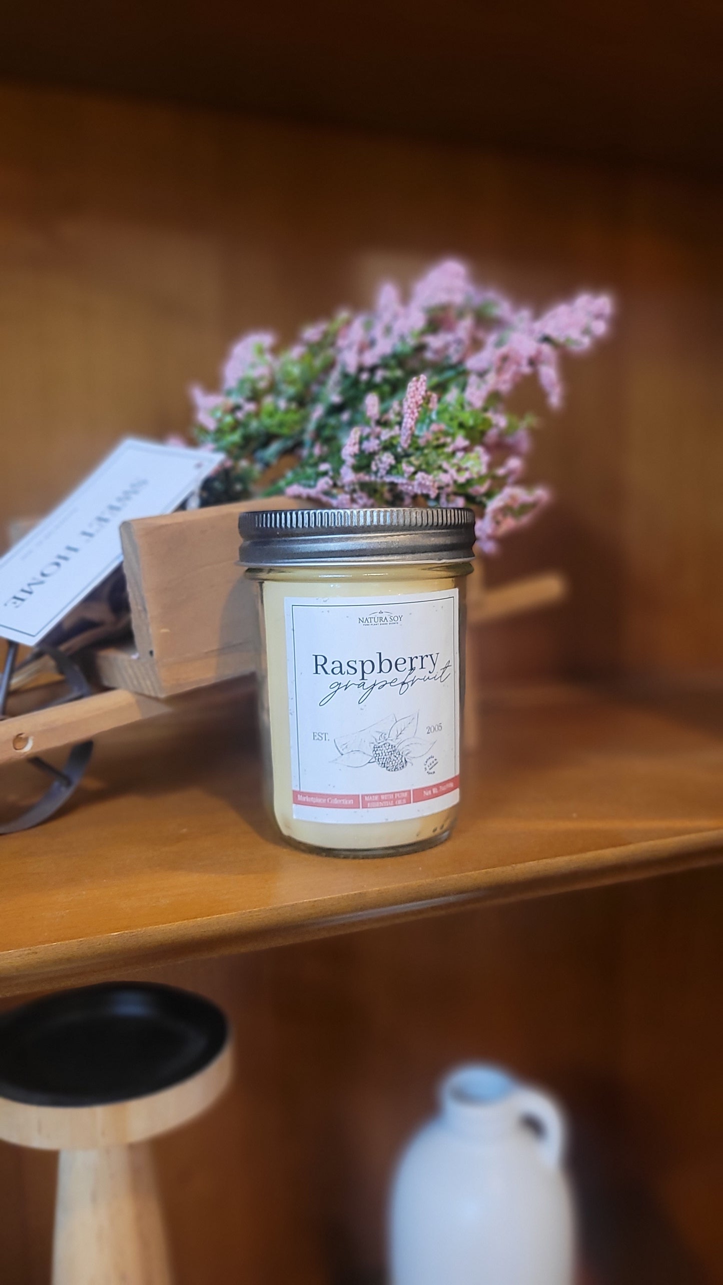 Marketplace Jar Soy Candle - Raspberry Grapefruit