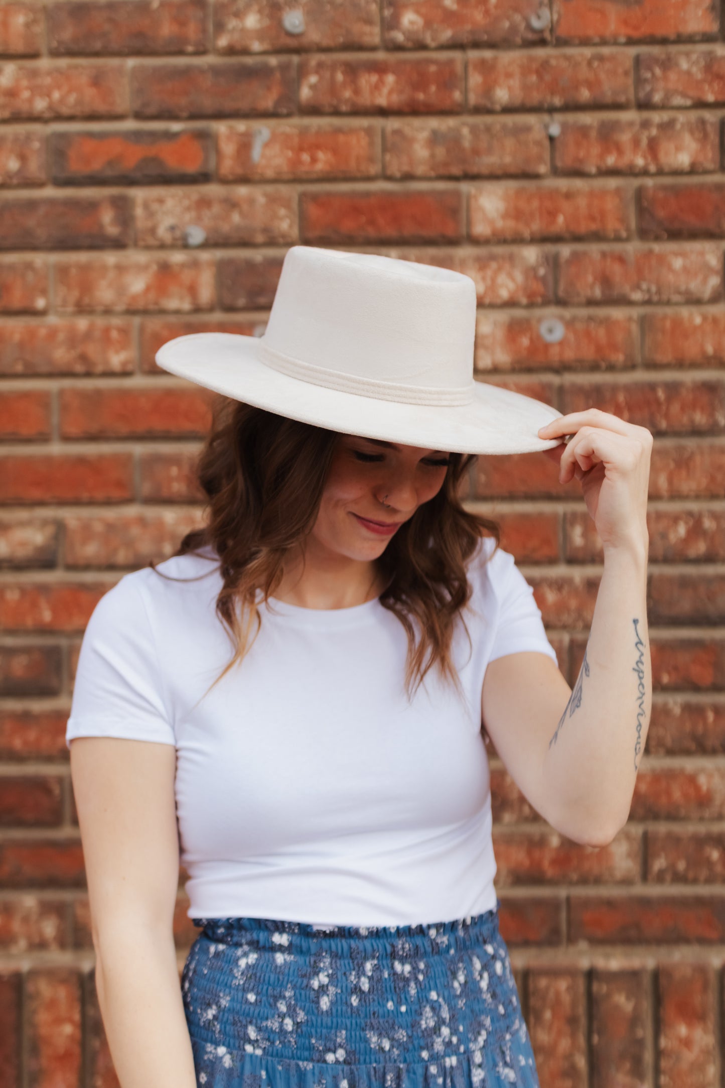 TMCC Vegan Suede Crown Top - Ivory