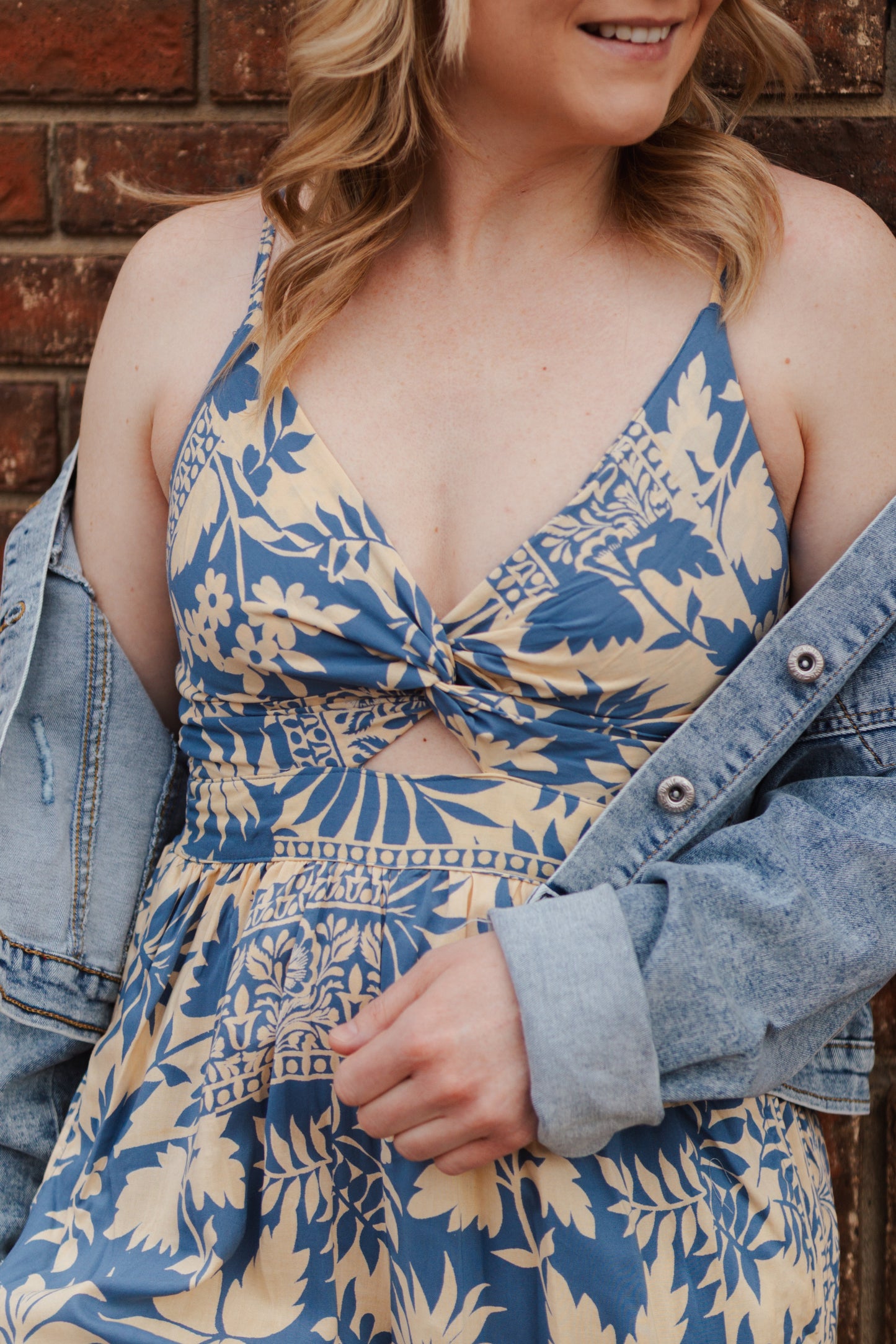 Susannah V Neck Twist Front Cut Out Jumpsuit