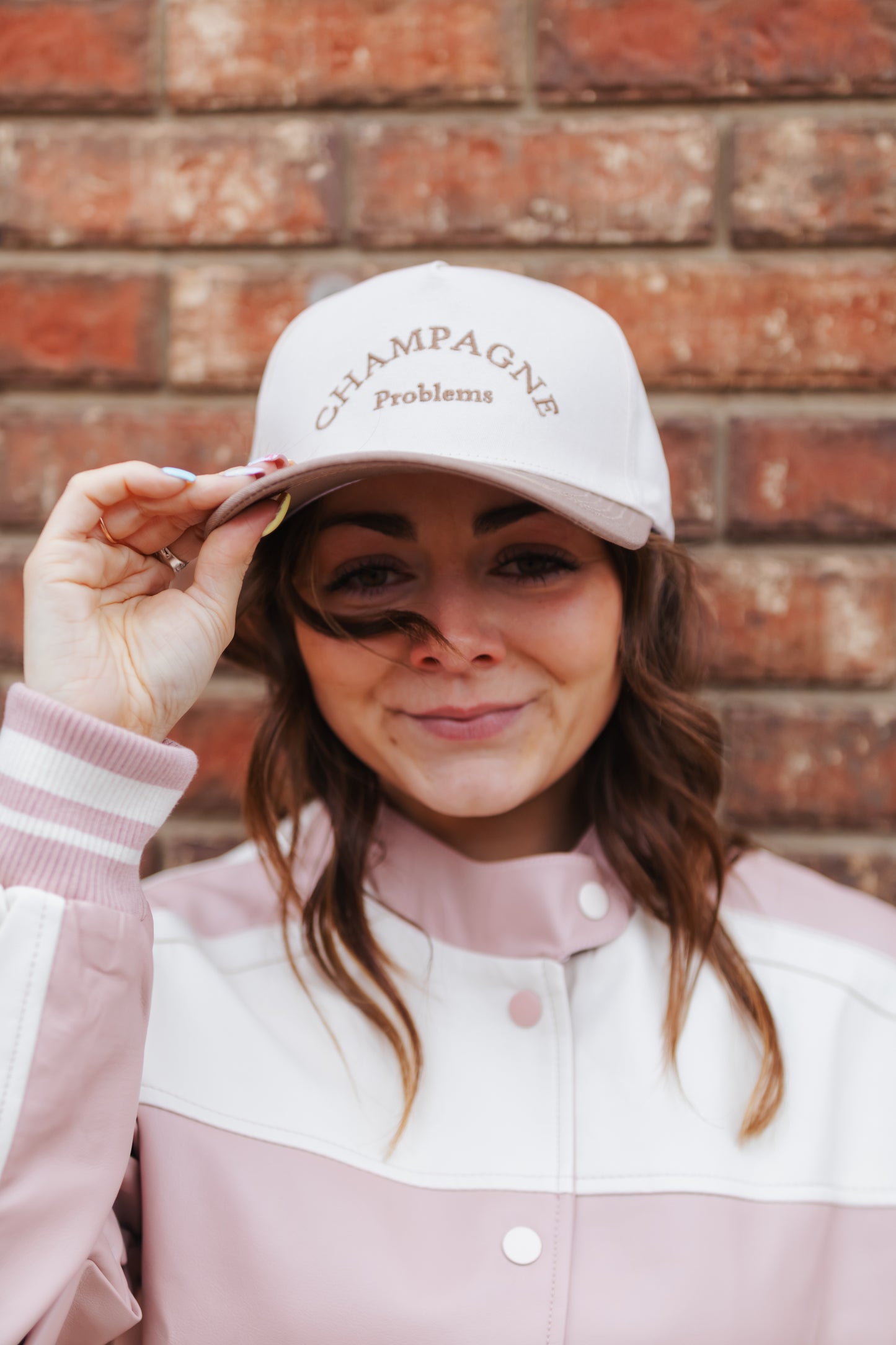 Baseball Cap - Champagne Problems - Ash Mocha