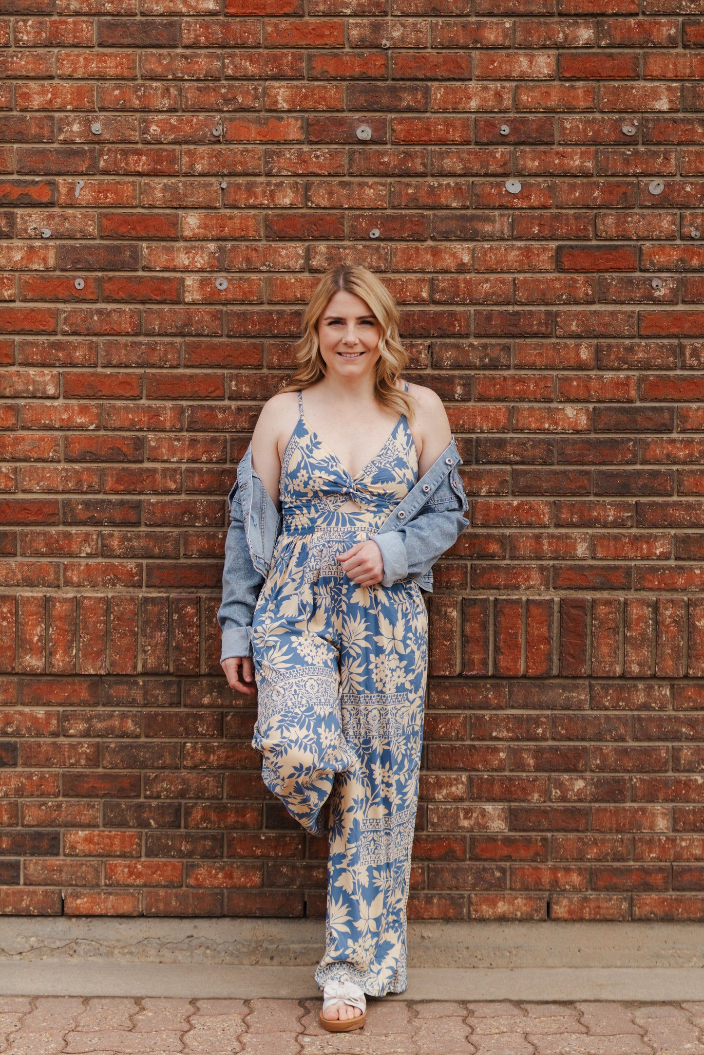 Susannah V Neck Twist Front Cut Out Jumpsuit