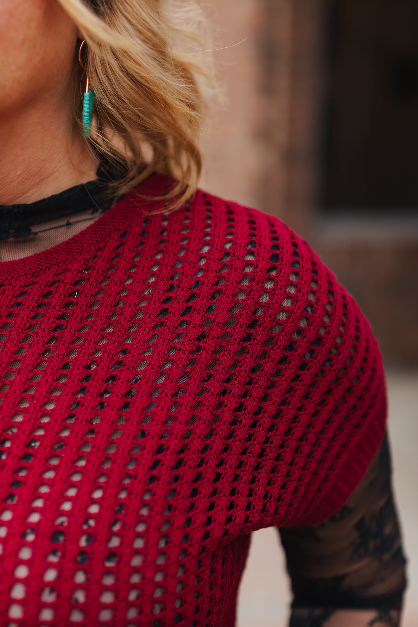 Finn Viscose Crochet Knit Top