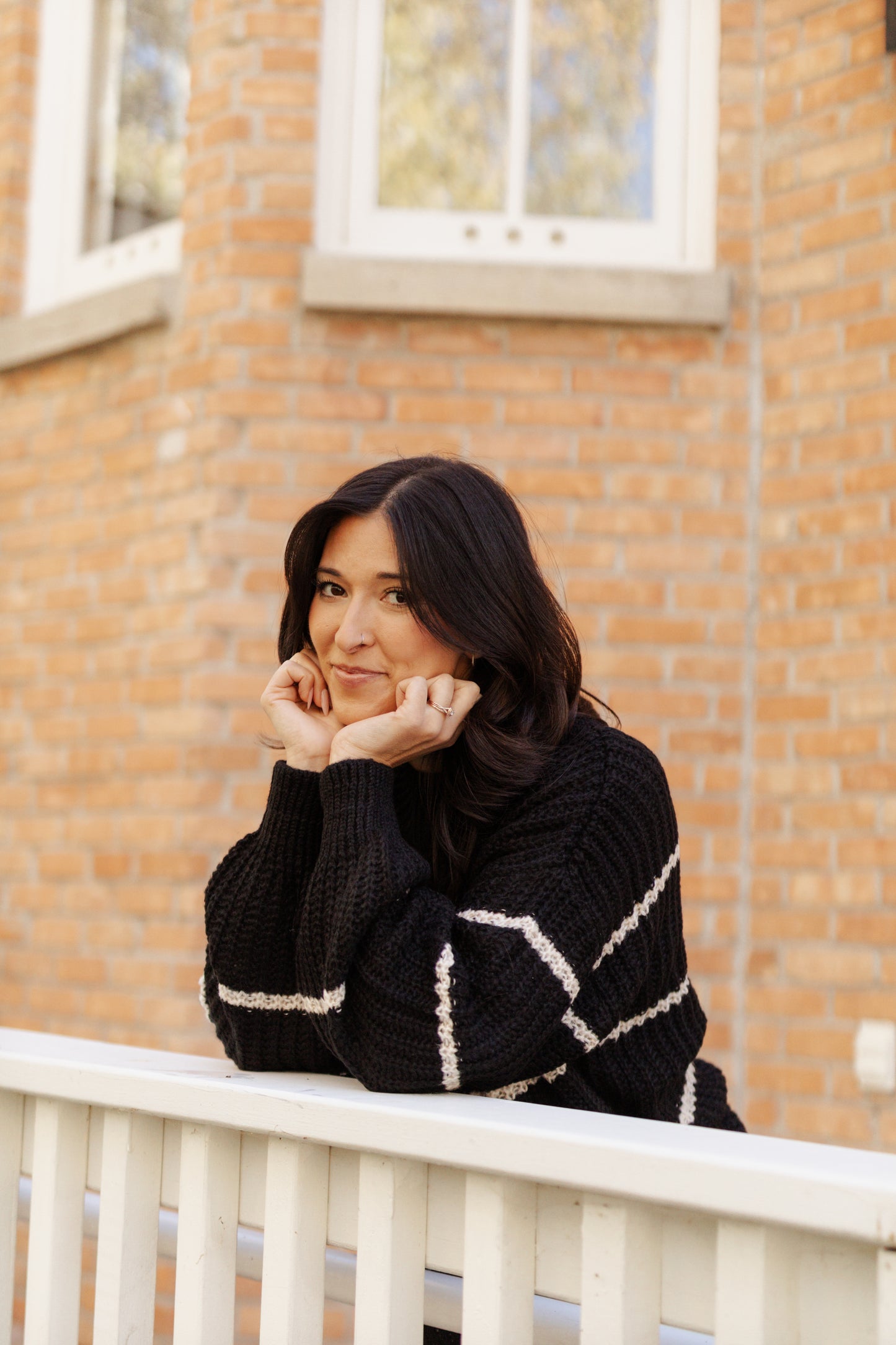 Renette Oversized Sweater-Black