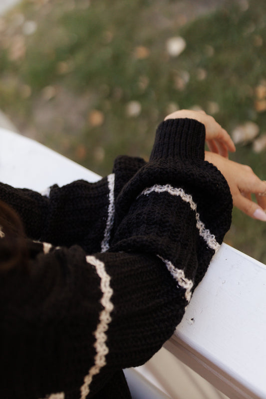 Renette Oversized Sweater-Black