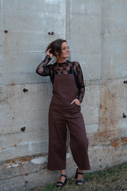 Lucy Woven Back Tie Overalls