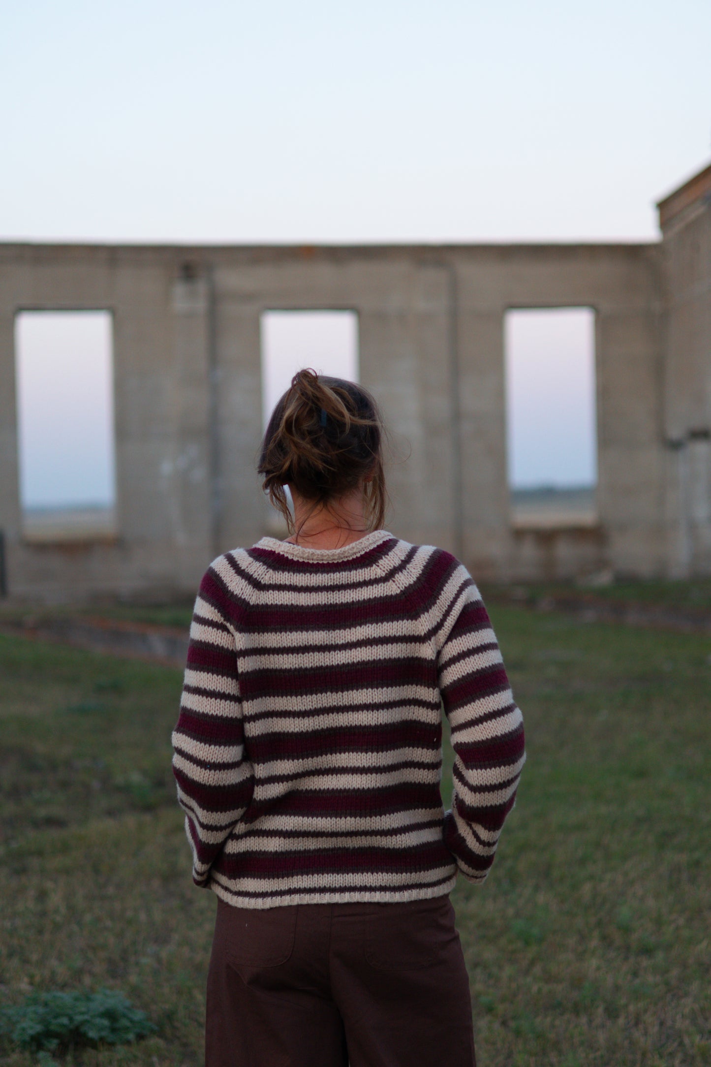 Amanda Striped Collared Sweater