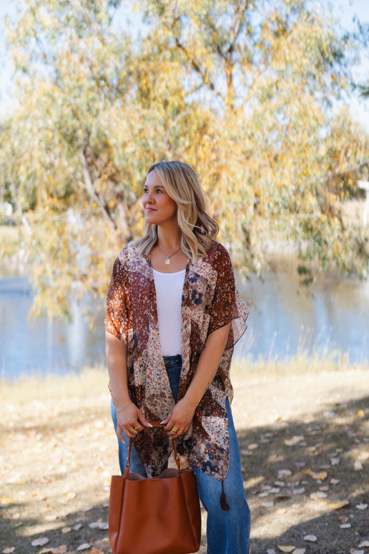 Callie Cowgirl Floral Kimono