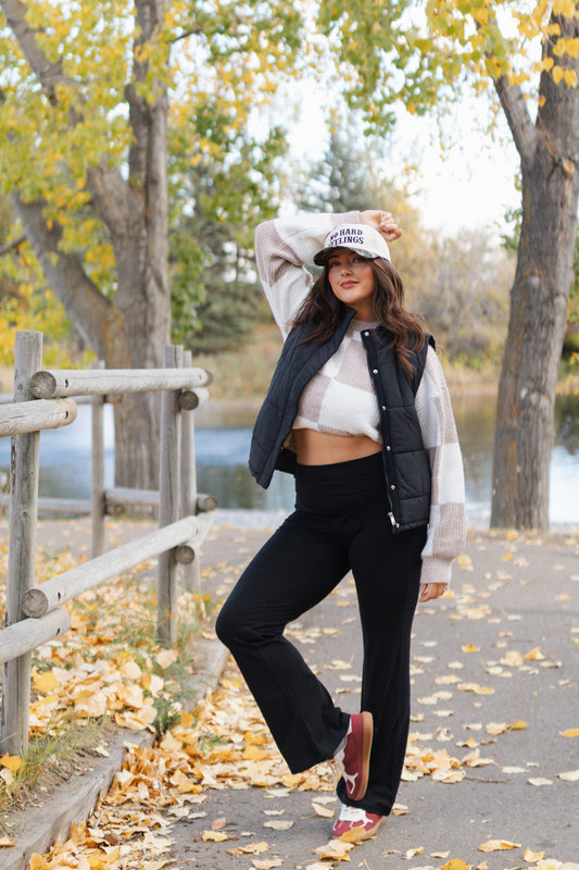 Chloe Two-Tone Checker Sweater