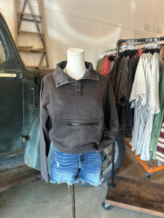 Jayna Quarter Button Pullover