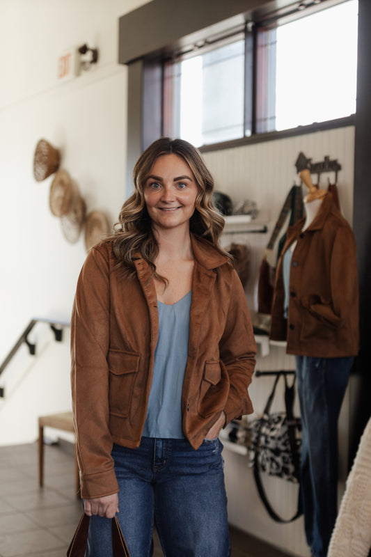 Amelia Tailored Suede Jacket