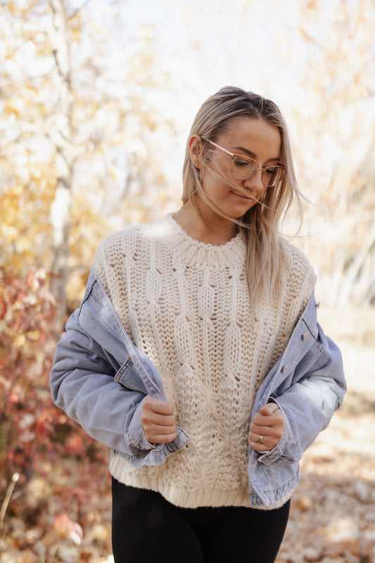 Paige Mock Neck Knit Sweater