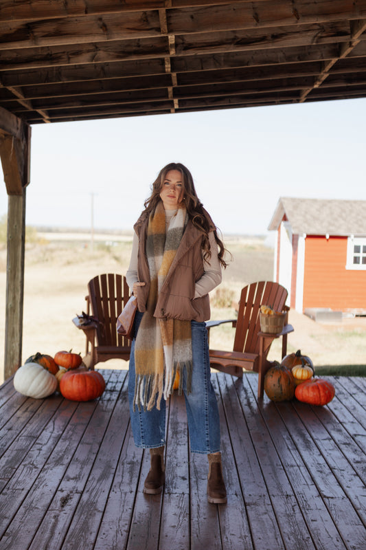 Cozy Oversized Fringe Scarf