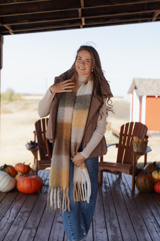 Cozy Oversized Fringe Scarf