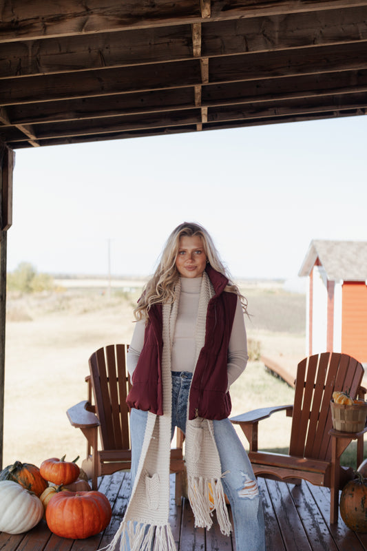 Lorelai Pocket Tassel Scarf