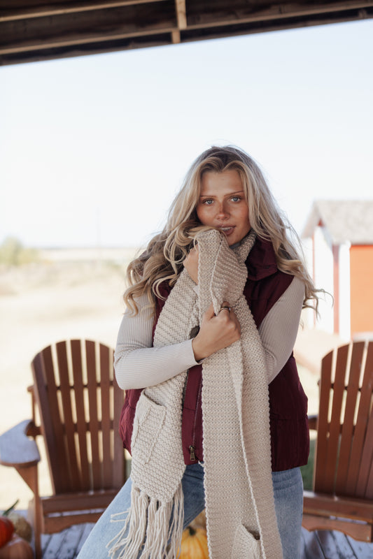 Lorelai Pocket Tassel Scarf