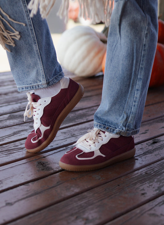 Lukas Suede Sneaker- Burgundy